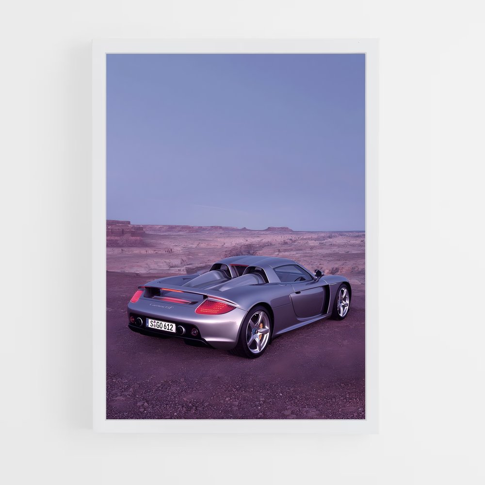 Poster Désert Argenté – affiche Porsche (vue 3)